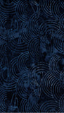 Dark blue patterned cotton Batik fabric texture