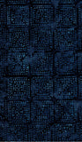 Dark blue textured patterned cotton batik fabric