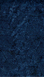 Navy blue textured patterned cotton batik fabric