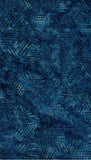 Blue geometric patterned cotton batik fabric texture