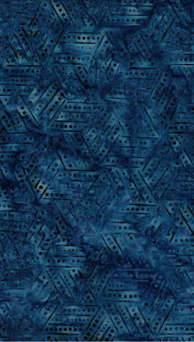 BA IN 2450 Indigo Range Dark Teal Blue Small Hexagonal Patterned Batik Cotton for Patchwork and Quilting