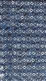 Navy blue and white geometric patterned Batik fabric