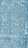 Patterned cotton batik fabric with blue and white geometric design