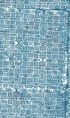 BA IN 2455 Indigo Range Mid Blue and White Small Patterned Batik Cotton for Patchwork and Quilting