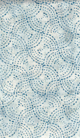 BA IN 2459 Indigo Range Navy Apple Core Dots and Dashes on White Batik Cotton for Patchwork and Quilting
