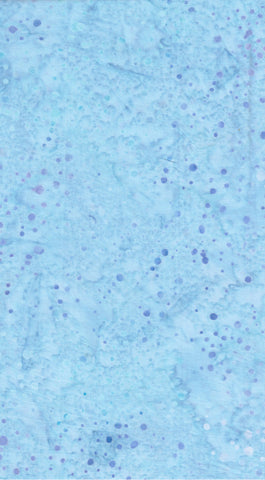 BA RD1 2323 Riverdance Range: Blue Purple Grey Random Spots on Pale Aqua Blue Batik Cotton for Patchwork and Quilting