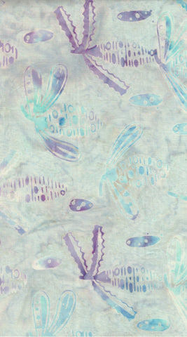 BA RD1 2320 Riverdance Range Aqua and Purple Banksias on Pale Grey Batik Cotton for Patchwork and Quilting