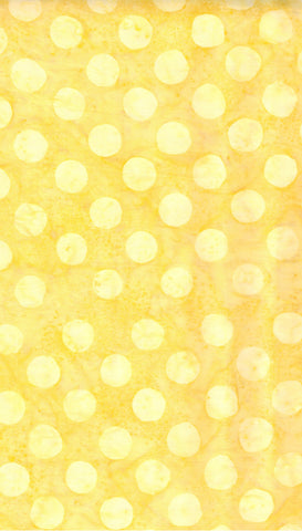 BA SS 2281 Spot Sorbet Range: Pale Yellow with Tonal Yellow Spots Batik Cotton for Patchwork and Quilting