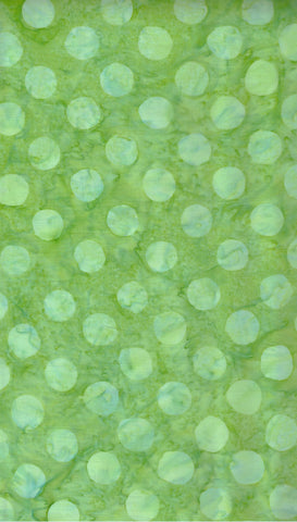 BA SS 2283 Spot Sorbet Range: Pale Green with Tonal Green Spots Batik Cotton for Patchwork and Quilting