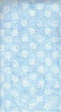 Pale blue cotton batik fabric with paler spots