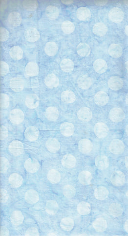 BA SS 2284 Spot Sorbet Range: Pale Blue with Tonal Blue Spots Batik Cotton for Patchwork and Quilting