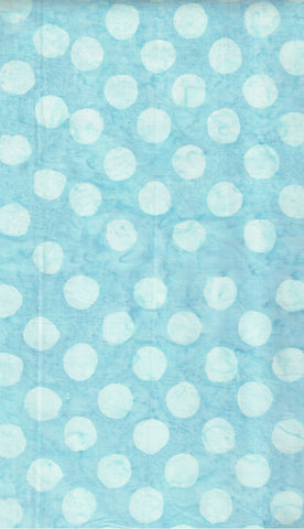 BA SS 2285 Spot Sorbet Range: Pale Aqua with Tonal Aqua Spots Batik Cotton for Patchwork and Quilting