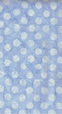Mid Blue cotton batik fabric with tonal polka dots