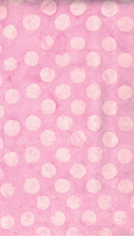 BA SS 2287 Spot Sorbet Range: Mid Pink with Tonal Pink Spots Batik Cotton for Patchwork and Quilting