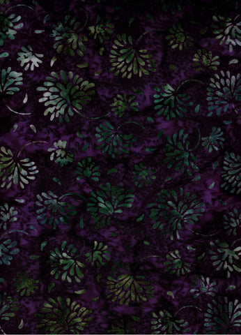 BB-83130-81 Fragrant Pressed Flowers Lilac Batik Cotton for Quilting