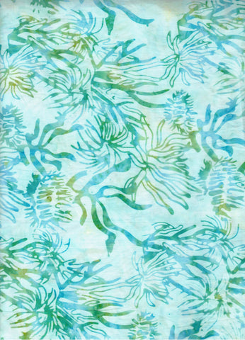 BB-83154-65 Paradise Bay Coral Reef Seafoam Batik Cotton for Quilting