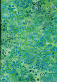 BB-83200-721 Banyan Batiks Whirlpool Range Floral Bubbles Sour Apple Cotton Batik for Quilting