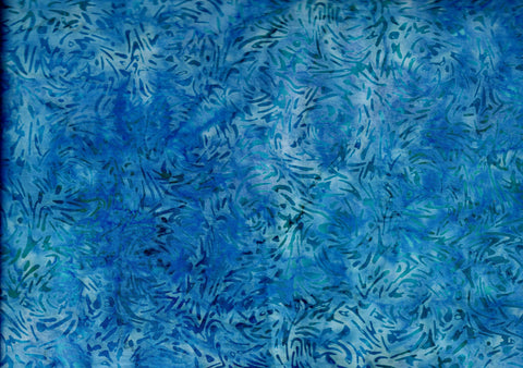 BB-81600-61 Aqua and Blue with Dark Aqua Squiggles Batik Cotton for Quilting