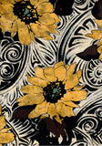 BB-83220-535 Decorative Carving Range- Mustard Yellow Batik Cotton for Quilting/Dressmaking