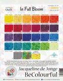 Jacqueline de Jonge Be Colourful "In Full Bloom" Pattern and Fabric Kit, Quilt Size 49" x 49" /KP1 K1-20