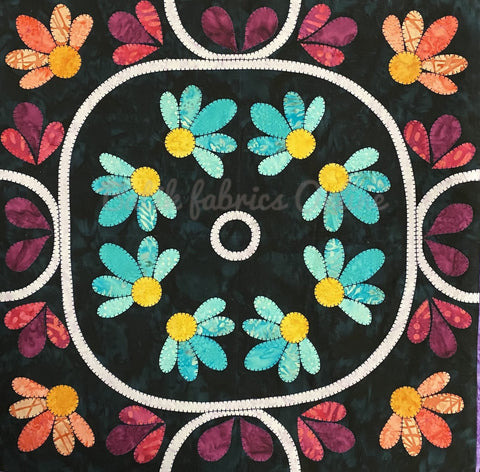 Quilt Block Pattern Garden Sundial Block 12 Paper Pattern/KPGS-12P