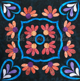 KPGS-14P Block 14 in Talavera Tile Inspired Baltimore Quilt Design called Garden Sundial