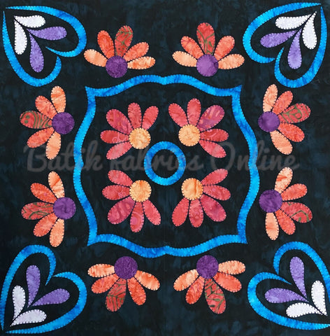 Quilt Block Pattern Garden Sundial Block 14 Paper Pattern/KPGS-14P