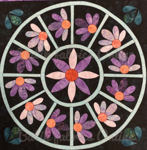 Quilt Block Pattern Garden Sundial Block 17 Paper Pattern/KPGS-17P