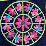 KPGS-18P Block 18 in Talavera Tile Inspired Baltimore Quilt Design called Garden Sundial