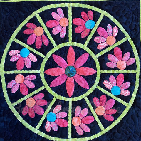 Quilt Block Pattern Garden Sundial Block 18 Paper Pattern/KPGS-18P