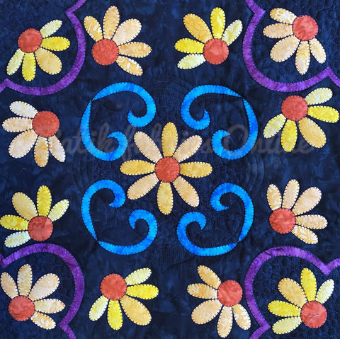 Quilt Block Pattern Garden Sundial Block 4 Paper Pattern/KPGS-4P