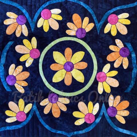 Quilt Block Pattern Garden Sundial Block 6 Paper Pattern/KPGS-6P
