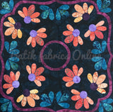 Pink, Orange Batik Bundle Garden Sundial Starter Pack- 3 Fat Quarters and 4 Fat Eighths/ SBFQE7GS-11