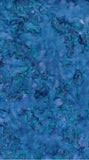 THDB EK 006 Blue, Royal Blue and Aqua Hand Dyed Batik Cotton for Quilting.