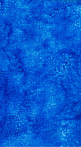 Blue Batik Fabric for Patchwork, Quilting, Sewing and Textile Art: Turquoise Blue Square Dot Blender Stamped Batik Hoffman Batik/CAB 844 H