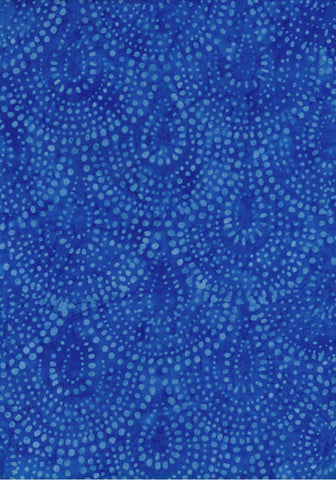 CAB 0221  Royal Blue with Pale Blue Dots in Clam Shells Design