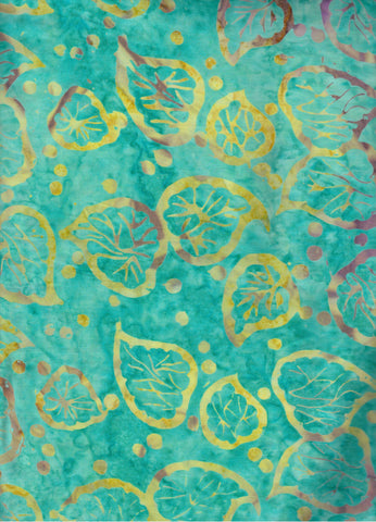 CAB 761 T Timeless Tonga Turquoise Batik Fabric for Patchwork and Quilting