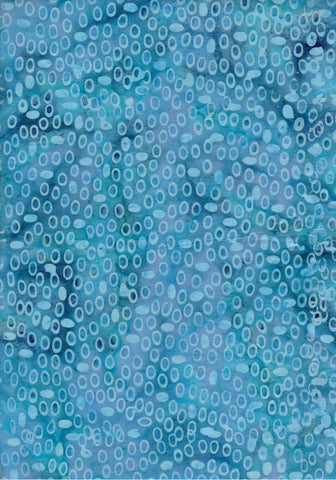 CAB 764 FB2 Floral Boutique Small Circles Outlined and Whole on Pale to Mid Aqua Blue Cotton for Patchwork and Quilting