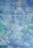 CAB 0092  Aqua Blue Yellow Leaves