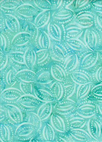 CAB 744 FB Floral Boutique Pale Aqua Swirls and Dots on Aqua Cotton for Patchwork and Quilting