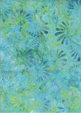 CAB 748 FB Floral Boutique Aqua Blue Green Flowers  Cotton for Patchwork and Quilting