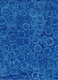 CAB 756 FB Floral Boutique Light Blue Rosettes on Mid Blue Cotton for Patchwork and Quilting