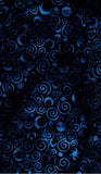 CAB 794 IB Blue Spirals and Dots on Dark Blue Cotton Batik Fabric by Island Batik