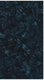 CAB 802 IB Batik Cotton Very Dark Teal Blue Dragonflies and Leaves on Dark Indigo by Island Batik for Patchwork and Quilting