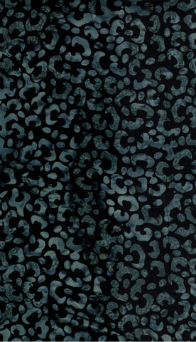 CAB 809 FB3 Floral Boutique Batik Cotton Grey Shapes on Black for Patchwork and Quilting