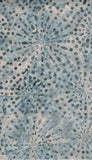 Textured blue and grey patterned batik cotton fabric