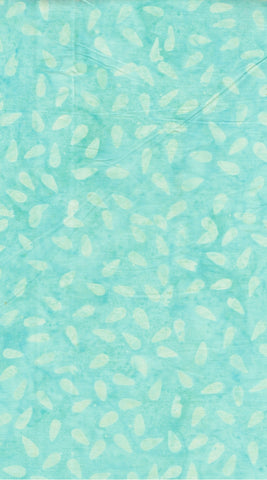 CAB 832 FB3 Floral Boutique Collection: Pale Aqua Tear Drops on Aqua Cotton Batik Fabric for Patchwork and Quilting