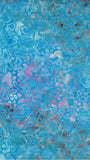 CAB BM 1 Floral Boutique Grey Purple Squiggles on Aqua Blue Cotton for Patchwork and Quilting