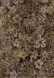 CACB 753 FB2 Tan Floral Batik Cotton Fabric