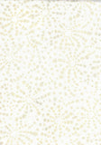 CACB 754 FB2 Floral Boutique Cream with Tan Rosette Flowers Batik Cotton for Patchwork and Quilting